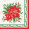 Festive Poinsettia Holiday Party Supplies (Beverage Napkins - 16ct)